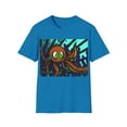 thumbnail image 1 of Octopus 9 tentacles, hand drawn art, skate & surf wear on a Unisex T Shirt., 1 of 4