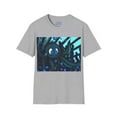 thumbnail image 1 of Octopus 9 tentacles, hand drawn art, skate & surf wear on a Unisex T Shirt., 1 of 4