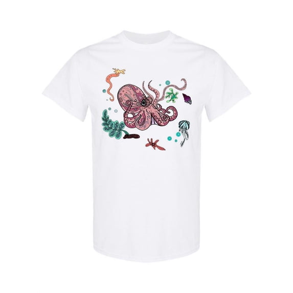 Octopus And Seaweed T-Shirt Women -Image by Shutterstock, Female Small