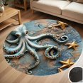 thumbnail image 1 of Octopus And Starfish Art Painting Round Carpet Living Room Bedroom Home Decoration Coffee Table Mat Lounge Rug Chair Mats, 1 of 5