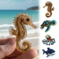 thumbnail image 1 of Octopus Bead Embroidery Kit, Sea Creature Beaded Embroidery Kits for Adults, Beginner-Friendly 3D Marine Animals Beadwork Craft DIY Kit for Craft Lovers Home DIY Lovers, 1 of 6