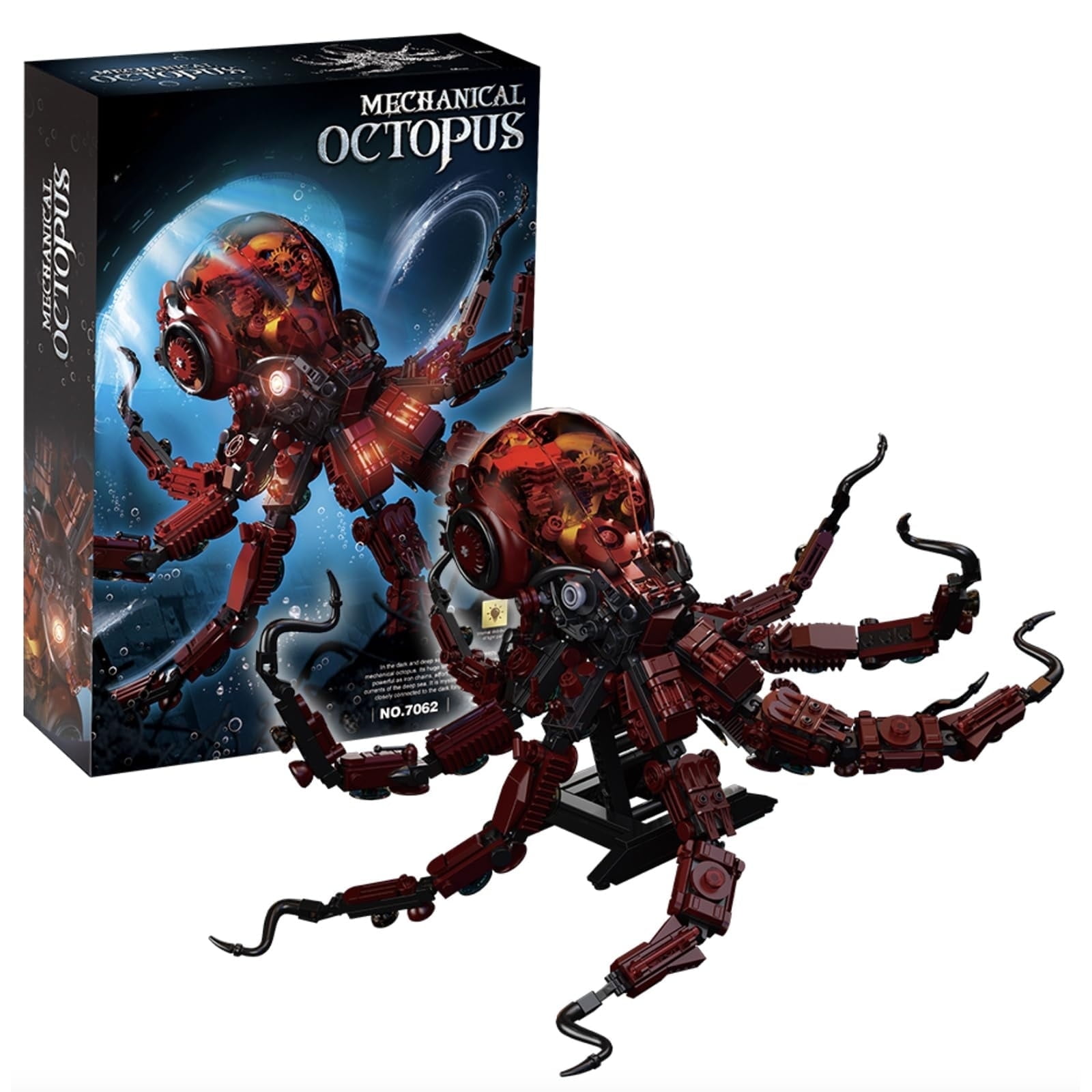Small Octopus Build Octopus Building Blocks Set, Mechanical Model Building Kit, Animal ...