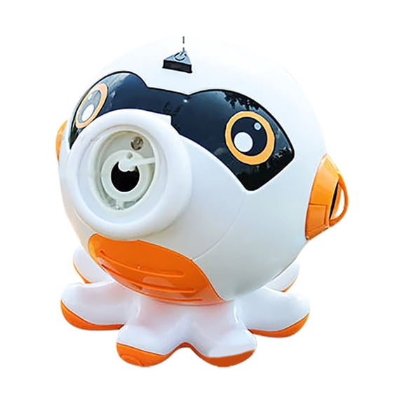 Octopus Camera Bubble Machine, Fully Automatic Bubble Maker with Cute Animal Shape, Outdoor Party Blower, Portable Bubbling Gear, Summer Fun Activity, White