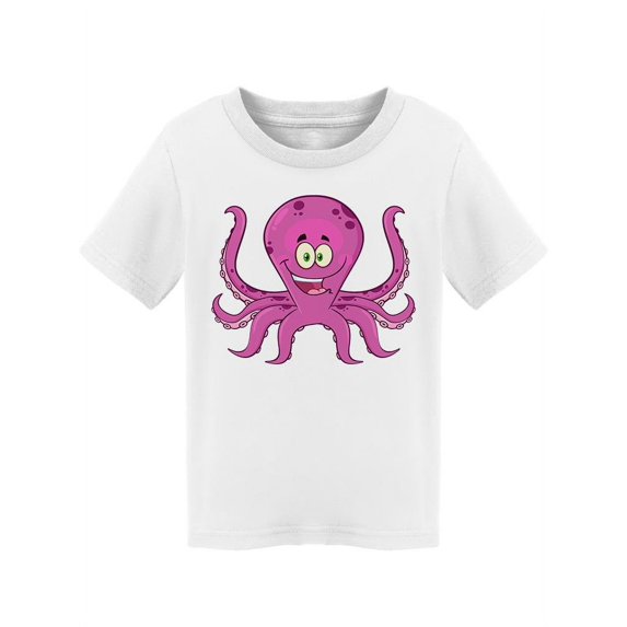 Octopus Cartoon Mascot Design T-Shirt Toddler -Image by Shutterstock, 2 Toddler