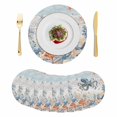 thumbnail image 1 of Octopus Coastal Round 13 Inch Placemats Set of 8, Summer Beach Coral Starfish Blue Grey HeatResistant Non Slip Place Mats for Dining Table, Wipeable Braided Kitchen Table Mats for Housewarming, 1 of 9