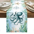 thumbnail image 1 of Octopus Coastal Table Runner - 70 Inch Long, Kitchen Dining Table Runner Dresser Scarves, Summer Beach Nautical Starfish Compass Farmhouse Decor for Coffee Tables Wedding Party Banquet, 1 of 8