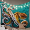 thumbnail image 1 of Octopus Coastal Tapestry for Bedroom Wall Hanging Tapestry, Brown Teal Nautical Summer Ocean Ceiling Backdrop Tapestries Poster Blanket Wall Decor for Teens Room Living Room Dorm 39" x 59", 1 of 8