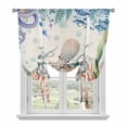 thumbnail image 1 of Octopus Coastal Tie Up Curtains for Windows, Adjustable Balloon Window Shades, Summer Nautical Starfish Coral Beige Kitchen Window Treatments Adjustable Roll Up Curtain for Basement/Nursery 52"x45", 1 of 8