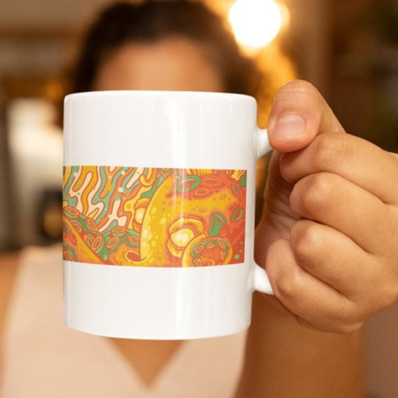 Octopus Coffee Mug Citrus Ocean Ceramic Mug.jpg