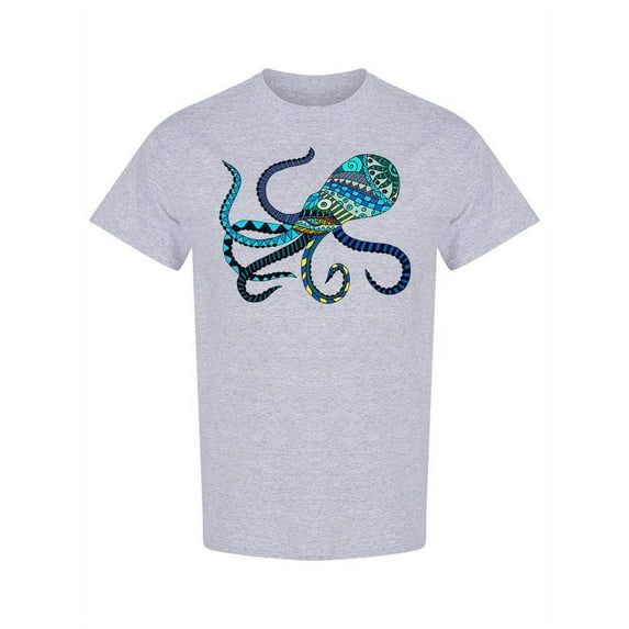 Octopus Colorful Doodle Pattern T-Shirt Women -Image by Shutterstock, Female Small