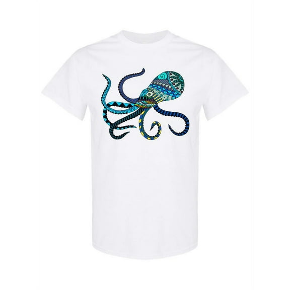 Octopus Colorful Doodle Pattern T-Shirt Women -Image by Shutterstock, Female x-Large