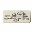 thumbnail image 1 of Octopus Computer Mouse Pad, Retro Style Engraving Sketch of an Adult Sea Animal King of All Oceans, Rectangle Non-Slip Rubber Mousepad X-Large, 35" x 15", Eggshell and Dark Taupe, by Ambesonne, 1 of 2