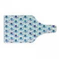 thumbnail image 1 of Octopus Cutting Board, Mosaic Pattern Marine Animal Silhouettes Abstract Nautical Polygonal Design, Tempered Glass Cutting and Serving Board, Wine Bottle Shape, Blue Purple White, by Ambesonne, 1 of 1