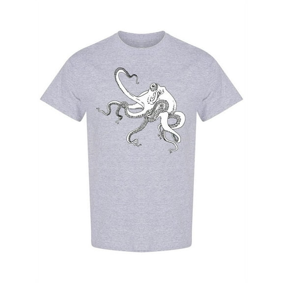Octopus Design T-Shirt Men -Image by Shutterstock, Male Medium