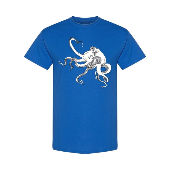 Octopus Design T-Shirt Men -Image by Shutterstock, Male x-Large