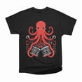 thumbnail image 1 of Octopus Drums T-Shirt Tee Gift For Him Merch For Her Apparel For Friend, 1 of 2