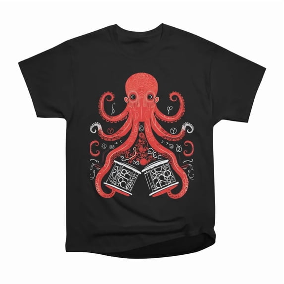 Octopus Drums T-Shirt Tee Gift For Him Merch For Her Apparel For Friend