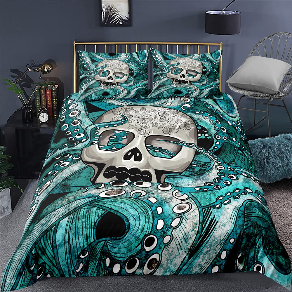 Octopus Duvet Cover Set Octopus Tentacles Bedding Set Nautical Ocean