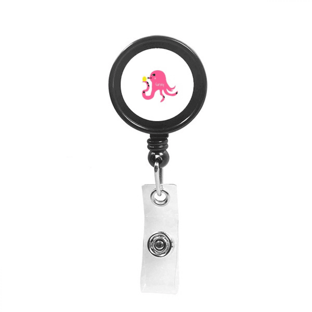 Octopus Egg Lovely Create Retractable Keychain Badge Holder ID Badge