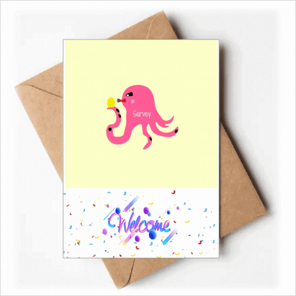 Octopus Egg Lovely Create Welcome Back Greeting Cards Envelopes Blank