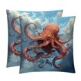 thumbnail image 1 of Octopus Elegant Velvet Bed Pillow Covers Set - Decorative Pillows with Unique Patterns, Chair Pillow Covers - 16x16, 18x18, 20x20 inches for Any Occasion - Set of 2 Items, 1 of 6