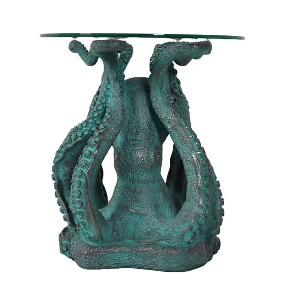 Octopus End Table Verde Bronze Finish