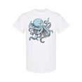 thumbnail image 1 of Octopus Engraving Vintage Style T-Shirt Men -Image by Shutterstock, Male XX-Large, 1 of 2