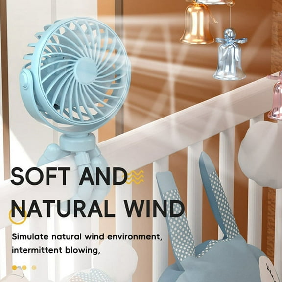 Octopus Fan, Desktop Camping Fan, USB Rechargeable Tripod Fan, with Light Fan Pink