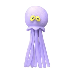 Octopus Fidget Toy Water Squirt Sensory Toy, Soft Pull and Knead Stress Relief Toy for Adults, Bath Pool Summer Water Play Fun, Purple
