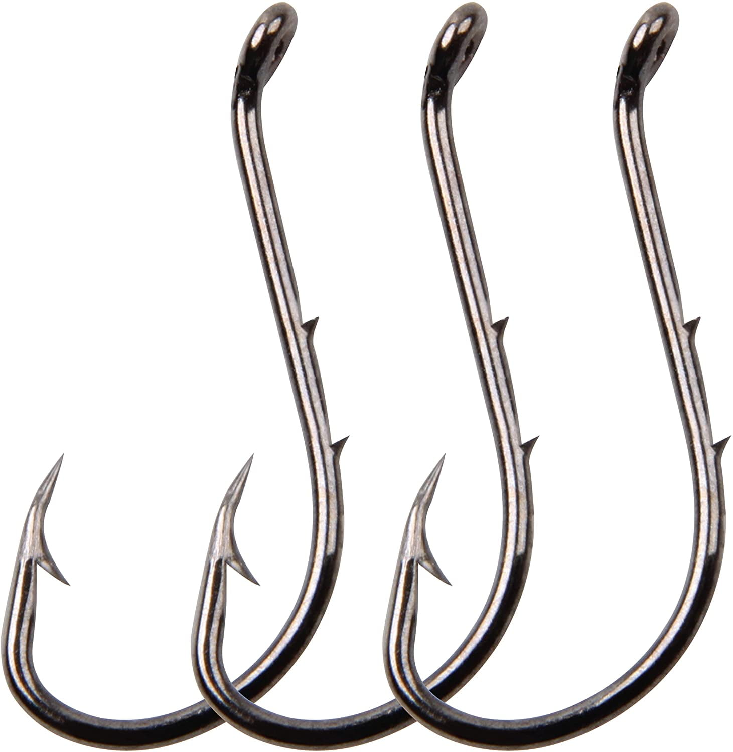 barbed fishing hooks Octopus Fishing Hooks Barbed Baitholder Hooks,120pcs High Carbon Steel  Offset Circle Octopus Hooks Extra Sharp Jig Fish Hooks for Freshwater  Saltwater