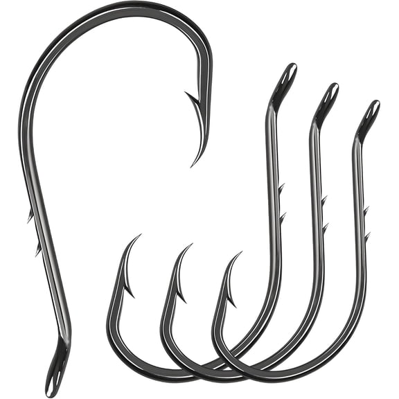 Octopus Fishing Hooks, Double Barbed High Carbon Steel Hooks