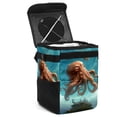 thumbnail image 1 of Octopus Foldable Car Trash Bin with Lid, Leak-proof Mini Trash Can, Hanging Storage Bag - Car Garbage Can for Auto, Vehicle, Office, Home, 1 of 6