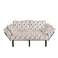 thumbnail image 1 of Octopus Futon Couch, Summer Style Pattern with Steamboat Octopus Anchor Sea Starfish Seashells, Daybed with Metal Frame Upholstered Sofa for Living Dorm, Loveseat, Multicolor, by Ambesonne, 1 of 4