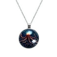 thumbnail image 1 of Octopus Glass Circular Pendant Necklace - Stylish Womens Necklaces ?, 1 of 5