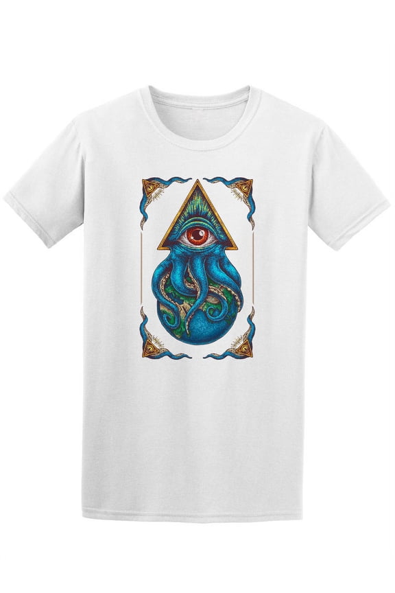 Octopus Gov Earth Tattoo T-Shirt Men -Image by Shutterstock, Male x-Large