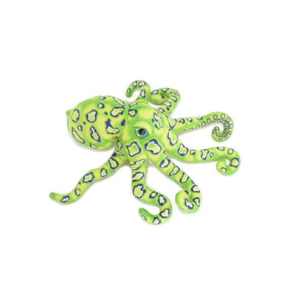 Octopus Green Plush Animal, Soft, Stuffed Toy, Educational, Realistic, Beautiful Design, Figure, Lifelike, Replica, Gift, 14" RI52 B661