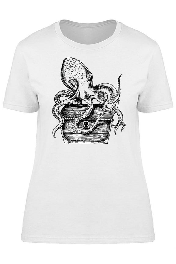 Octopus Guard Treasure Chest Tee Women's -Image by Shutterstock