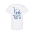 thumbnail image 1 of Octopus Hand Drawing Design T-Shirt Women -Image by Shutterstock, Female 3X-Large, 1 of 2