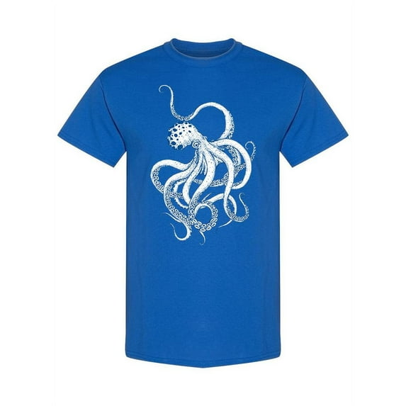 Octopus Hand Drawing Design T-Shirt Women -Image by Shutterstock, Female Small