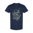 thumbnail image 1 of Octopus Hand Drawing Graphic T-Shirt Women -Image by Shutterstock, Female Small, 1 of 2