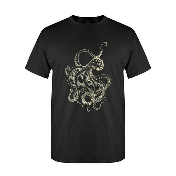 Octopus Hand Drawing Graphic T-Shirt Women -Image by Shutterstock, Female XX-Large