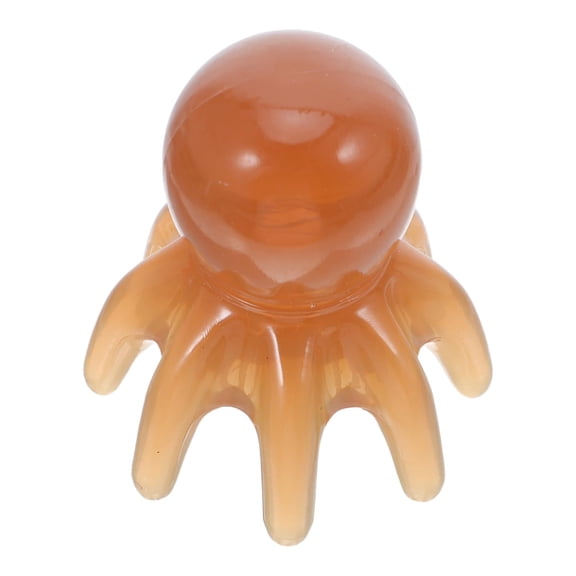 Octopus Head Massager Comb Portable Jade-Like Scalp Massage Tool Handheld Gua Sha Spa Tool for Hair Care Elasticity and Relaxation