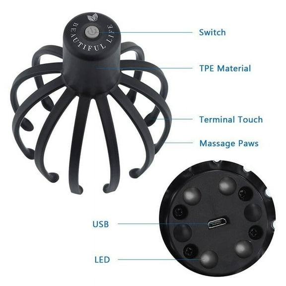 Octopus Head Massager,Octopus Head Massager Scalp,Head Massager Scalp,Scalp Massager,Head Massager Scalp Stress Relax,Electric Scalp Massager,Electric Head Massager Scalp Massage With Vibration Modes
