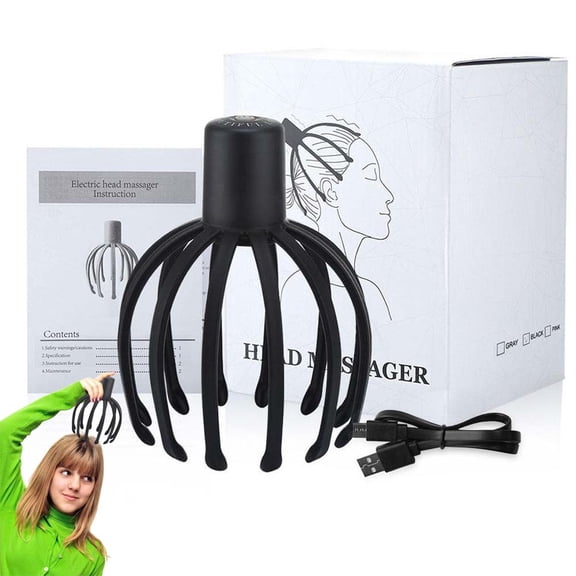 Octopus Head Massager Scalp, 3 Modes of Electric Scalp Massager, Octopus Claw Scalp Massager for Stress Relief