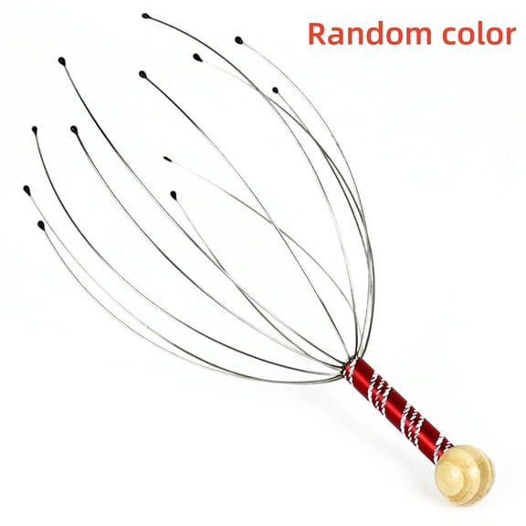 Octopus Head Massager Scratching Scalp Relaxation Relief Body Massager Scratcher Relieves Tension Health Care Tools Random Color