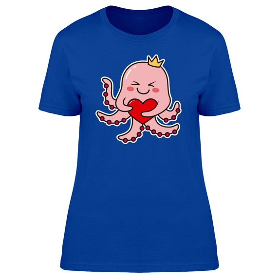 Octopus Holding Heart Tee Women's -Image by Shutterstock