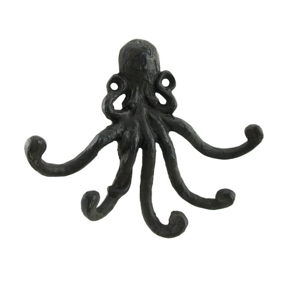 Octopus Key Hook 7 Inch Wall Decor Cast Iron