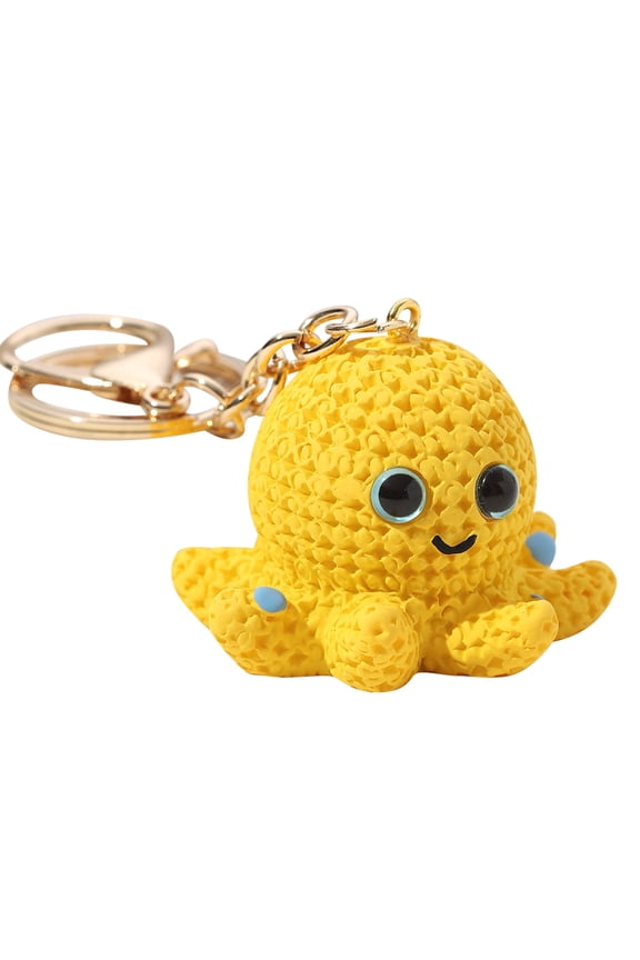Octopus Keychain Toy, 3D Bag Key Rings, Aorable Resin Backpack Pendant, Stylish Sea Animal Key Holder For Girls Boys Adults