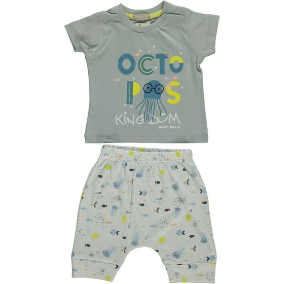 Octopus Kingdom 2-Piece Tee & Capri Set