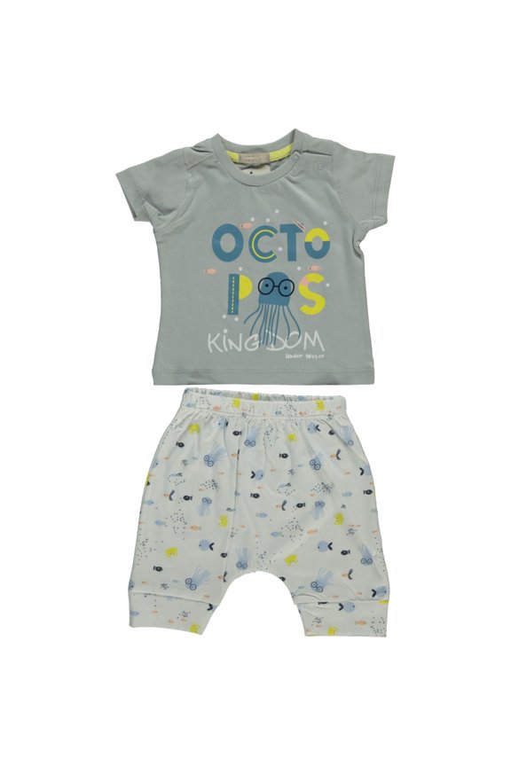 Octopus Kingdom 2-Piece Tee & Capri Set